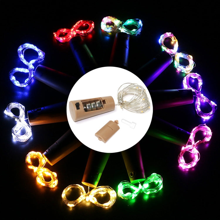 10 PCS LED Wine Bottle Cork Copper Wire String Light IP44 Waterproof Holiday Decoration Lamp, 1m 10LEDs, 2m 20LEDs