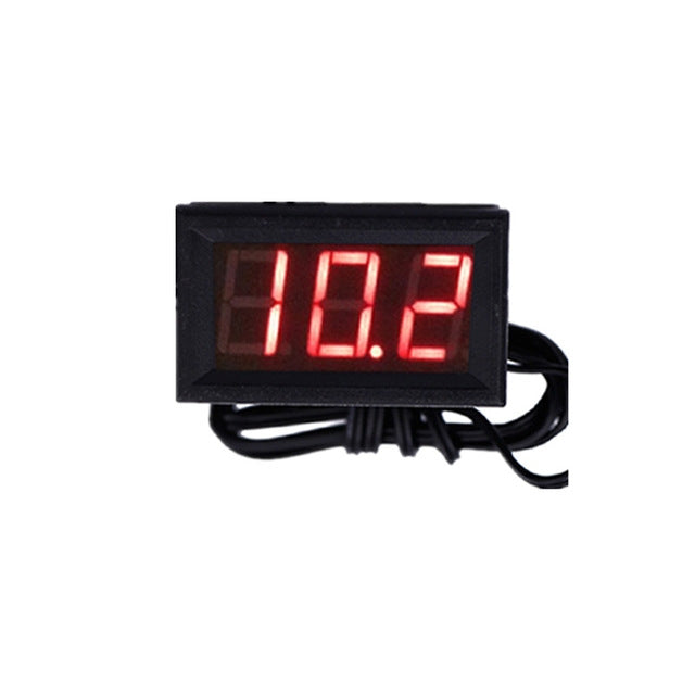 50~110C LED Temperature meter Detector Sensor Probe 12V Digital Thermometer Monitor Tester Red