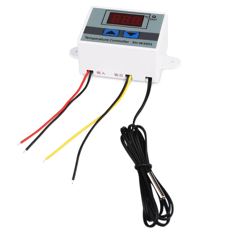 XH-W3001 Digital LED Temperature Controller Arduino Cooling Heating Switch Thermostat NTC Sensor, 12V, 24V, 220V, Probe line