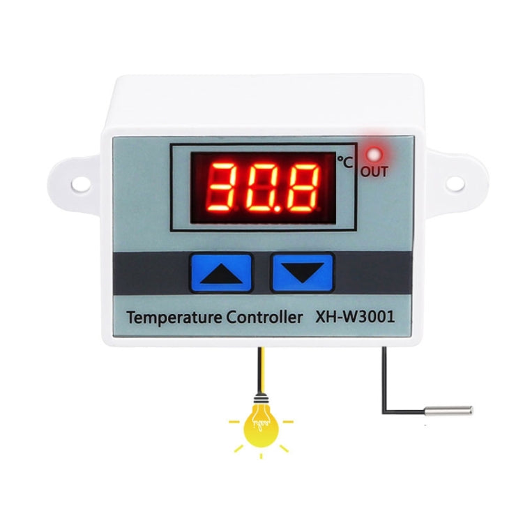 XH-W3001 Digital LED Temperature Controller Arduino Cooling Heating Switch Thermostat NTC Sensor, 12V, 24V, 220V, Probe line 220V