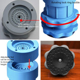 4 PCS / Set Furniture Home Appliance Washing Machine Rubber Foot Mat Moisture-Proof Shock Absorption Heightened Foot Mat Base, 2.5cm Plus Layer Gray, Adjustable Height About 8-9.5cm Gray, 2.5cm Plus Layer Blue, Adjustable Height About 8-9.5cm Blue