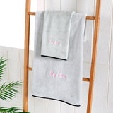 Soft And Thick Absorbent Fiber Bath Towel, Towel + Bath Towel