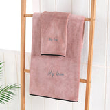 Soft And Thick Absorbent Fiber Bath Towel, Towel + Bath Towel