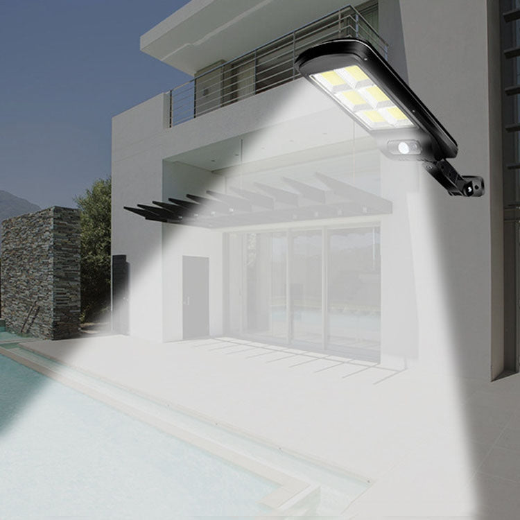 10W Solar Power Human Body Induction + Light Control Street Light Multi-Function Remote Control Outdoor Lighting, 6COB with RC