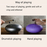 15-Tone Ethereal Drum 14-Inch Steel Tongue Drum Hollow Drum Sanskrit Drummer Disc, Red, Black, Golden, Purple, Navy Blue, Blue