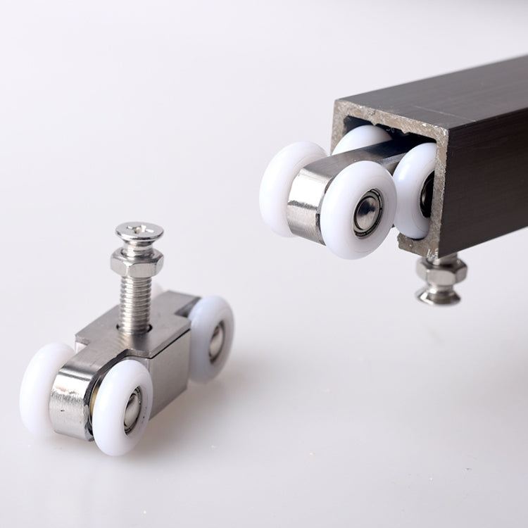 Stainless Steel Sliding Door Hanging Wheel Silent Smooth And Wear-Resistant Sliding Door Pulley Nylon Hanging Rail, 4 Wheels, 8 Wheels