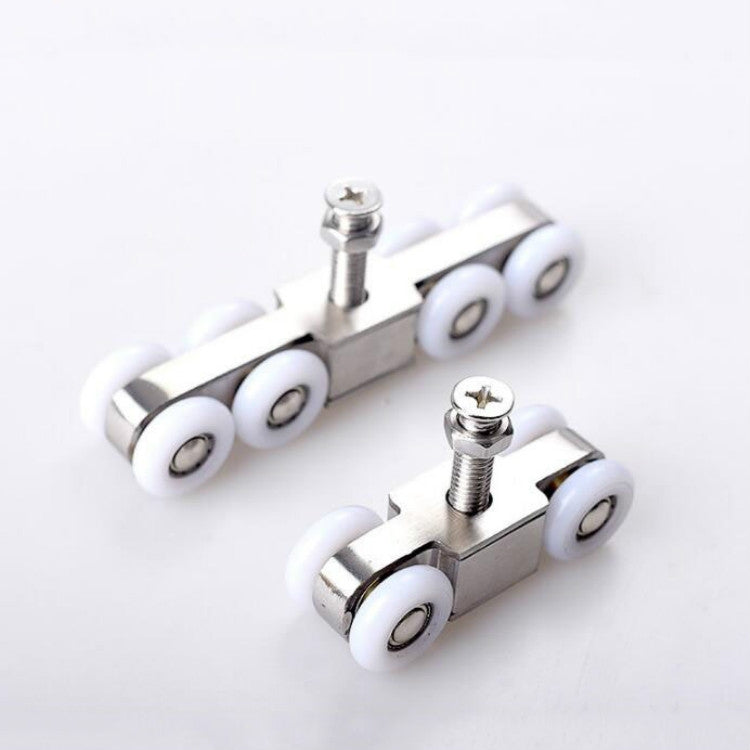Stainless Steel Sliding Door Hanging Wheel Silent Smooth And Wear-Resistant Sliding Door Pulley Nylon Hanging Rail, 4 Wheels, 8 Wheels