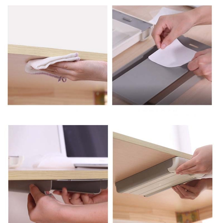 Under The Desk Drawer Type Storage Box Office Desktop Hidden Storage Box Student Stationery Box