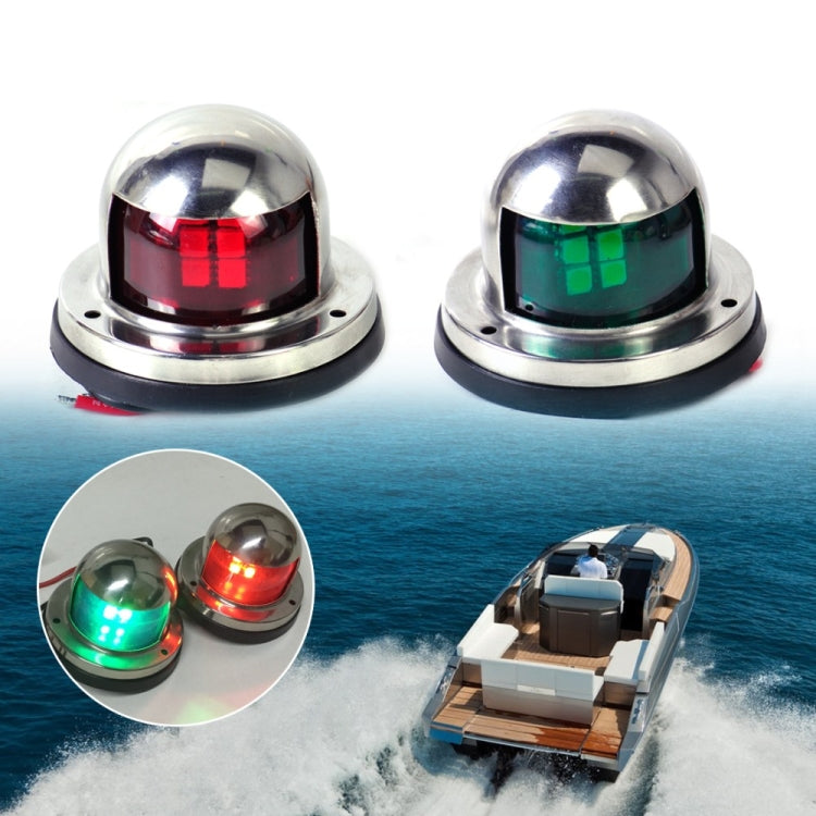 1 Pair Stainless Steel LED Navigation Light Red Green Sailing Signal Light for Marine Boat Yacht Warning Light, DC 12V, 1 Pair 12V 1 Pair 12V