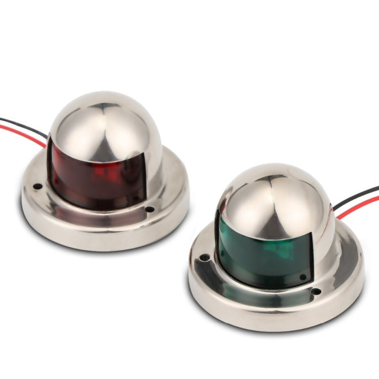 1 Pair Stainless Steel LED Navigation Light Red Green Sailing Signal Light for Marine Boat Yacht Warning Light, DC 12V, 1 Pair 12V