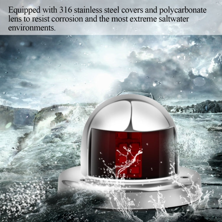 1 Pair Stainless Steel LED Navigation Light Red Green Sailing Signal Light for Marine Boat Yacht Warning Light, DC 12V, 1 Pair 12V