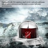 1 Pair Stainless Steel LED Navigation Light Red Green Sailing Signal Light for Marine Boat Yacht Warning Light, DC 12V, 1 Pair 12V