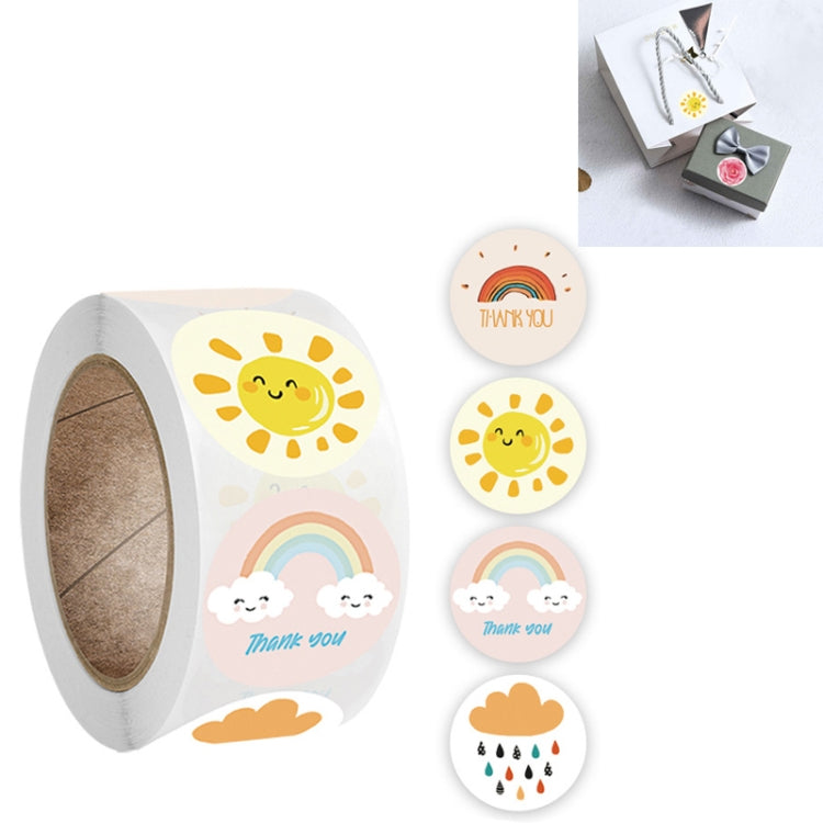 Round Floral Sticker Holiday Handmade Label, A-168 Sticker