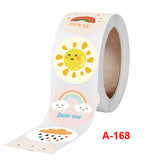 Round Floral Sticker Holiday Handmade Label, A-168 Sticker
