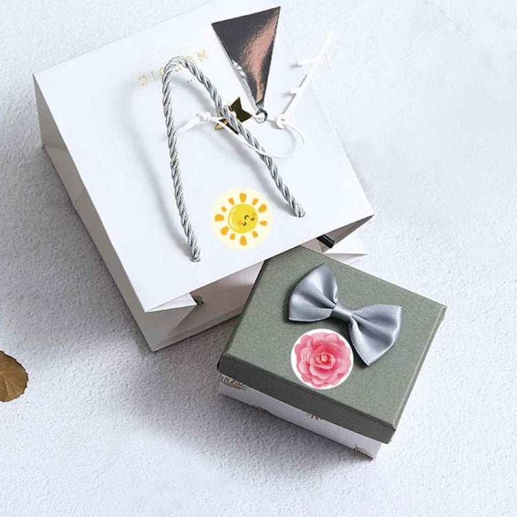 Round Floral Sticker Holiday Handmade Label, A-168 Sticker