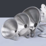 3 in 1 Stainless Steel Funnel Mini Funnel Oil Leaking Wine Leaking Integrated Liquid Dispenser Set, Oil Leaking