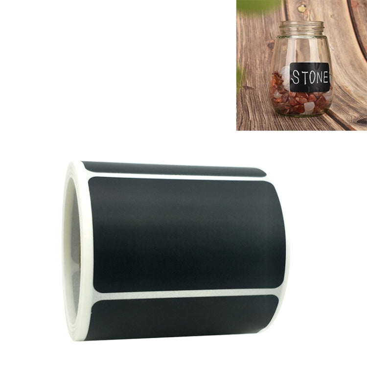 Removable Writing Chalkboard Sticker Home Kitchen Supplies Label, 5 Rolls Rectangle 3.5x5.5cm(Each)