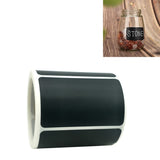 Removable Writing Chalkboard Sticker Home Kitchen Supplies Label, 5 Rolls Rectangle 3.5x5.5cm(Each)