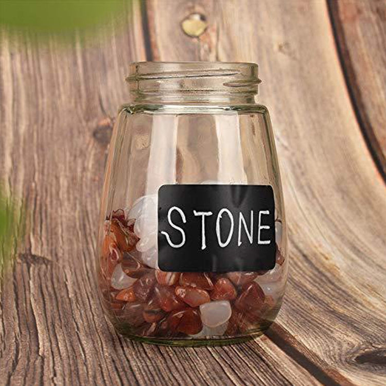 Removable Writing Chalkboard Sticker Home Kitchen Supplies Label, 5 Rolls Rectangle 3.5x5.5cm(Each)