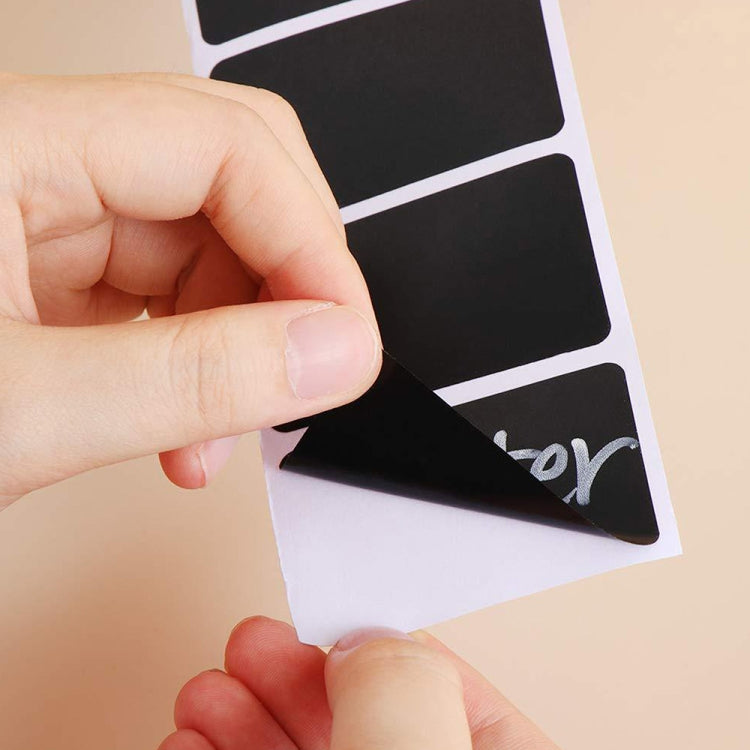 Removable Writing Chalkboard Sticker Home Kitchen Supplies Label, 5 Rolls Rectangle 3.5x5.5cm(Each)