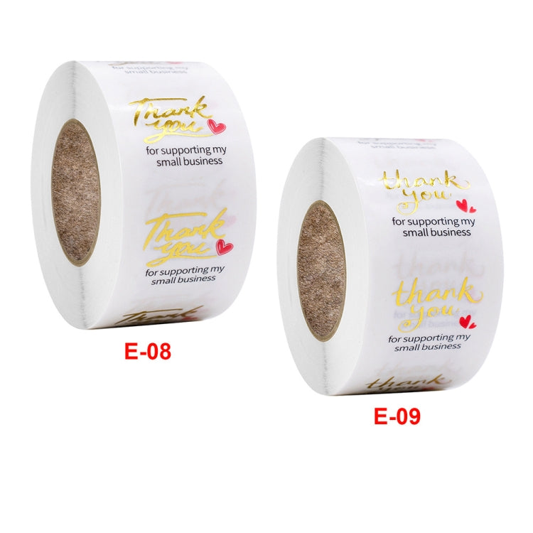 3 PCS Transparent Gilding Thank You Baking Sticker Envelope Sealing Sticker Gift Decoration Label, 2.5cm / 1inch