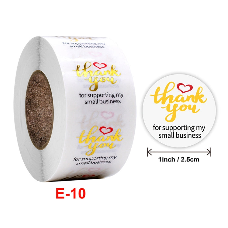 Transparent Hot Stamping Thank You Sticker Wedding Gift Decoration Label Envelope Seal Sticker, 2.5cm / 1inch