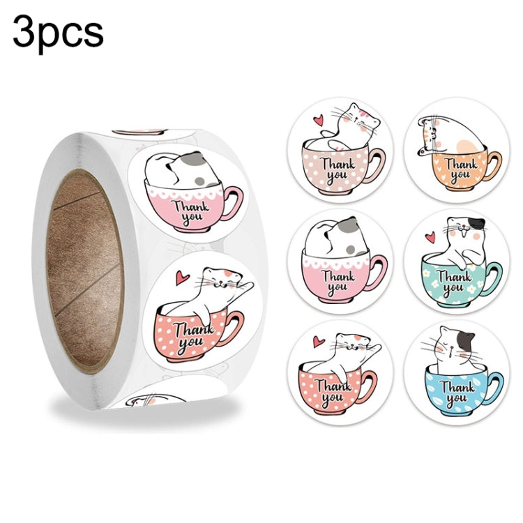 3 PCS Children Toy Stickers Office Stationery Decoration Label Sealing Sticker, K-47 2.5cm / 1inch K-47 2.5cm 1inch