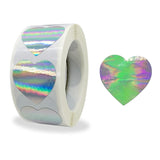 3 PCS Laser Silver Rainbow Holiday Thank You Label Commercial Decoration Handmade Stickers, 2.5cm / 1inch 2.5cm 1inch H-16