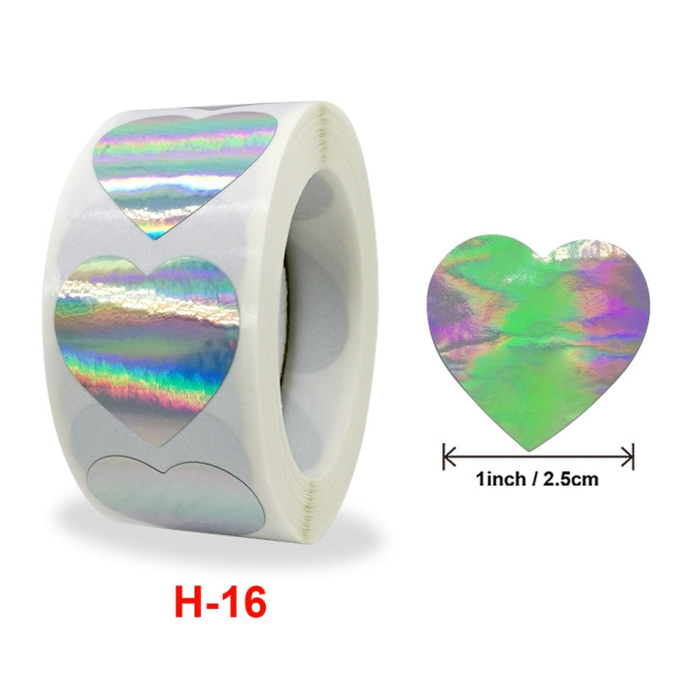 3 PCS Laser Silver Rainbow Holiday Thank You Label Commercial Decoration Handmade Stickers, 2.5cm / 1inch