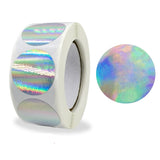 3 PCS Laser Silver Rainbow Holiday Thank You Label Commercial Decoration Handmade Stickers, 2.5cm / 1inch 2.5cm 1inch H-17