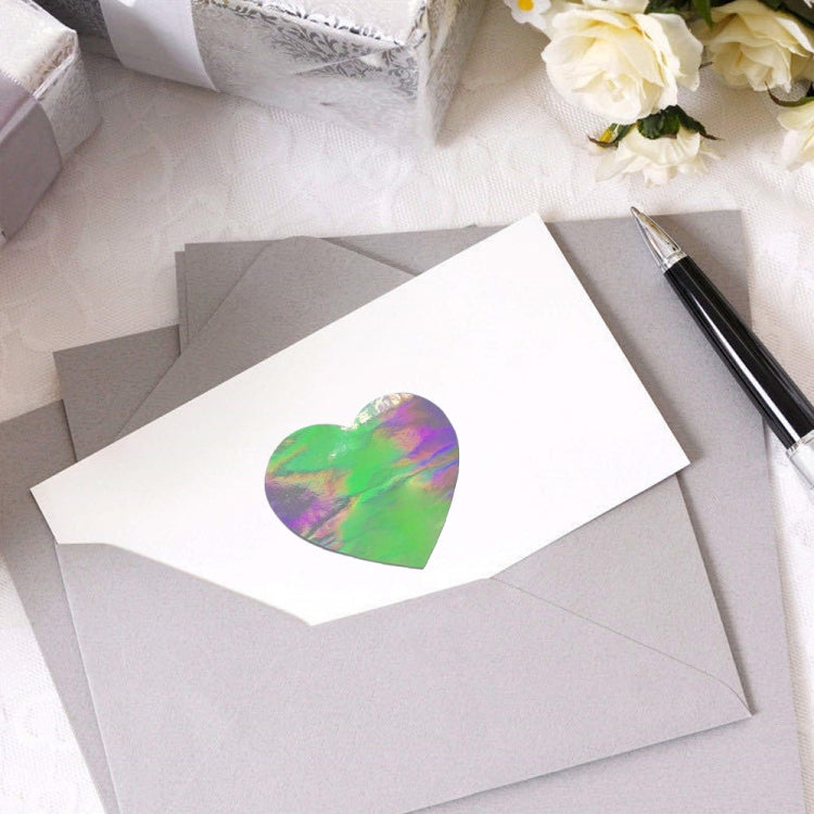 3 PCS Laser Silver Rainbow Holiday Thank You Label Commercial Decoration Handmade Stickers, 2.5cm / 1inch