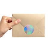 3 PCS Laser Silver Rainbow Holiday Thank You Label Commercial Decoration Handmade Stickers, 2.5cm / 1inch