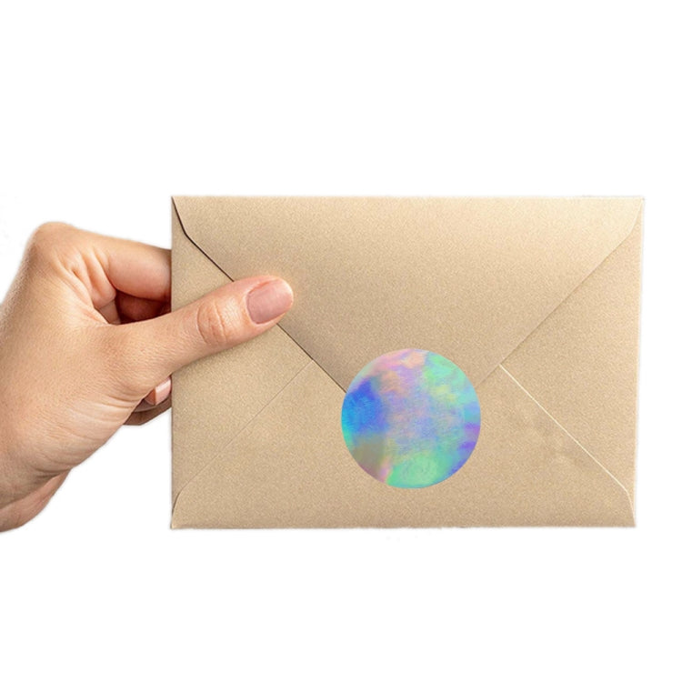 3 PCS Laser Silver Rainbow Holiday Thank You Label Commercial Decoration Handmade Stickers, 2.5cm / 1inch