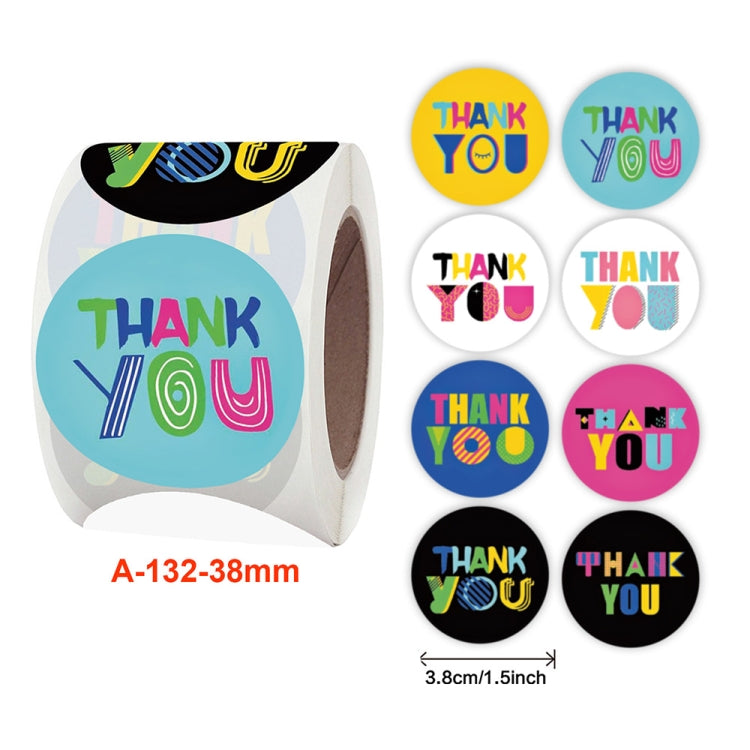 3 PCS Thank You Sticker 8 Kinds Of Pictures Wedding Party Decoration Supplies Label, A-132-38mm Sticker