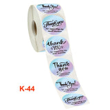 Roll Rainbow Laser Thank You Commercial Decorative Sticker Label Envelope Sealing Sticker, Size: 3.8 cm / 1.5 inch, K-44, K-45