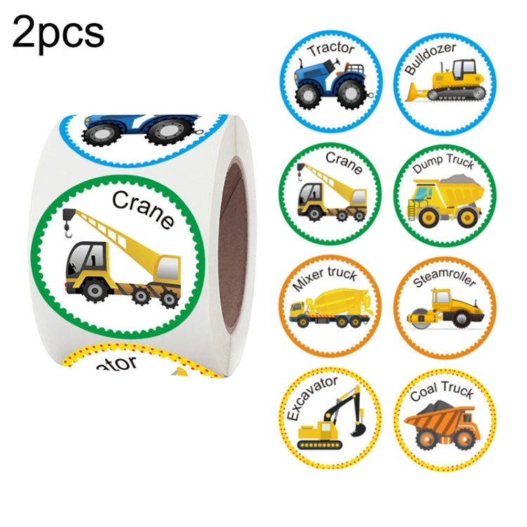 2 PCS Roll Children Reward Sticker Holiday Decoration Label, K-36-38 3.8cm / 1.5inch, K-37-38 3.8cm / 1.5inch K-36-38 3.8cm 1.5inch