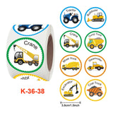 2 PCS Roll Children Reward Sticker Holiday Decoration Label, K-36-38 3.8cm / 1.5inch, K-37-38 3.8cm / 1.5inch