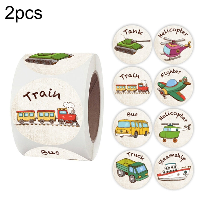 2 PCS Roll Children Reward Sticker Holiday Decoration Label, K-36-38 3.8cm / 1.5inch, K-37-38 3.8cm / 1.5inch K-37-38 3.8cm 1.5inch