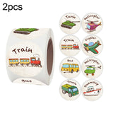2 PCS Roll Children Reward Sticker Holiday Decoration Label, K-36-38 3.8cm / 1.5inch, K-37-38 3.8cm / 1.5inch K-37-38 3.8cm 1.5inch