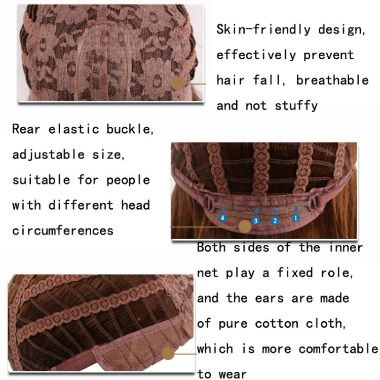 Light Blond Short Hair Men Chemical Fiber Wig, Light Gold