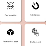 Simulation Face Recognition ATM Cash Deposit Box Simulation Password Automatic Rolling Money Safe Deposit Box, Orange (Battery Version), Blue (Battery Version), Orange (Charging Version), Blue (Charging Version)