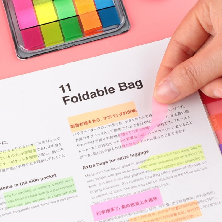 5pcs Fluorescent Transparent Small Sticker Note Indicator Label Index Sticker, 7660 (One Box), 7661 (One Pack), 7662 (One Pack), 7663 (One Pack), 7664 (One Pack), 7665 (One Pack)