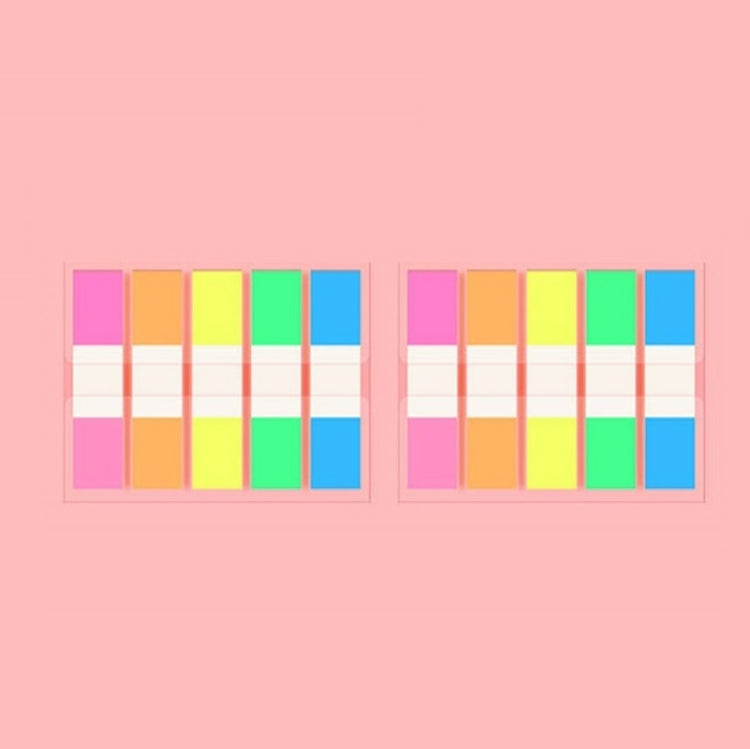 5pcs Fluorescent Transparent Small Sticker Note Indicator Label Index Sticker, 7660 (One Box), 7661 (One Pack), 7662 (One Pack), 7663 (One Pack), 7664 (One Pack), 7665 (One Pack)