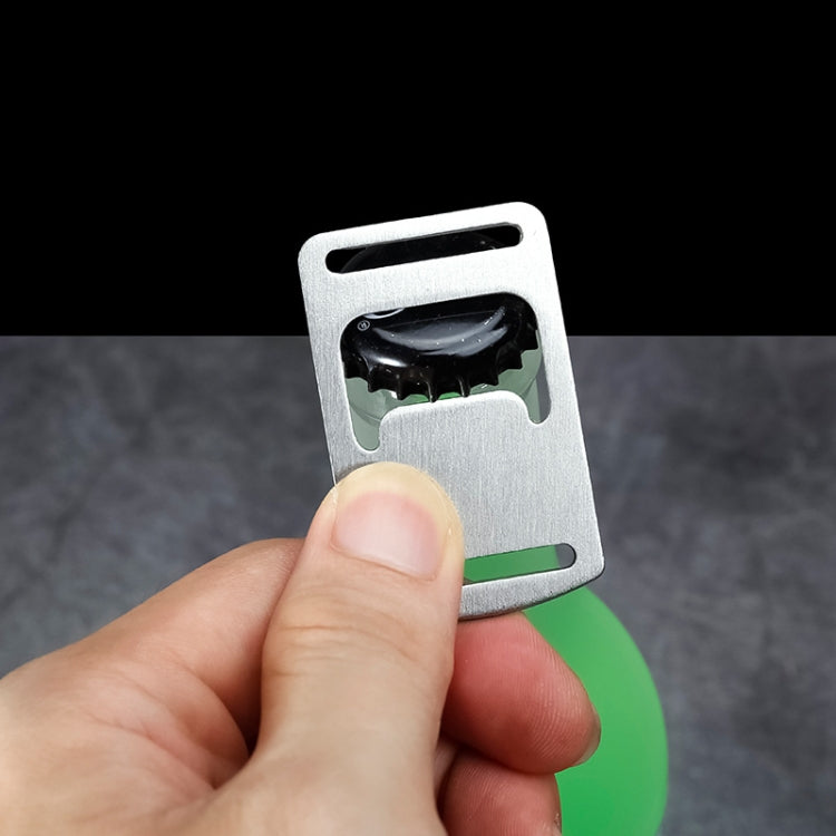 20 PCS Ribbon Bottle Opener Stainless Steel Card Bottle Opener Outdoor Backpack Webbing Buckle Lanyard Bottle Opener, 20 PCS Card 20 PCS Card