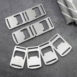 20 PCS Ribbon Bottle Opener Stainless Steel Card Bottle Opener Outdoor Backpack Webbing Buckle Lanyard Bottle Opener, 20 PCS Card