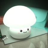 Silicone Colorful Mushroom Night Light Bedside Sleeping Table Lamp, 0.8W