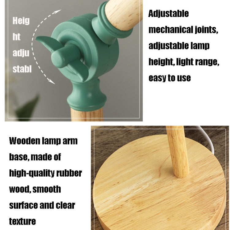 T1062 Dormitory Eye Protection Desk Lamp Bbedroom Bedside Wood Lamp, US Plug, EU Plug, UK Plug, AU Plug