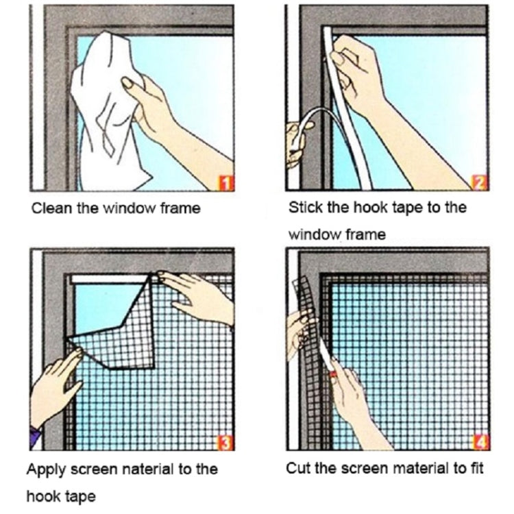 DIY Fly Mosquito Bug Mesh Window Screen Self-adhesive Anti-mosquito Net, Window Screen 13X15cm, Window Screen 15X20CM