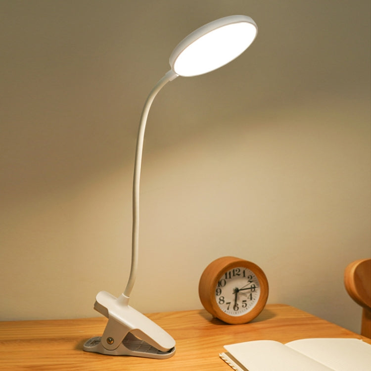 Charging 800mAh Single Color Temperature Three-level Adjustment LED Clip Desk Lamp USB Eye Protection Bedside Lamp, Plug-in, Charging 800mAh