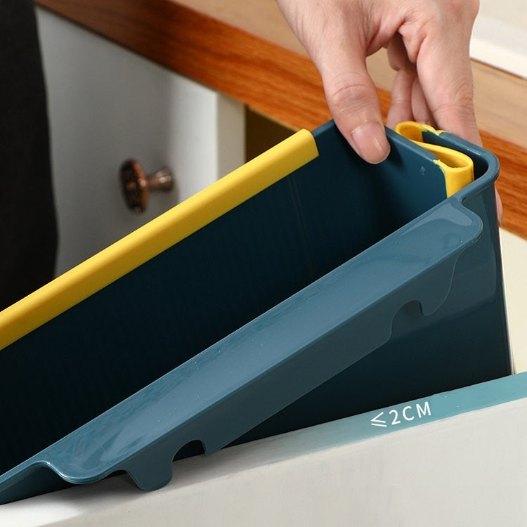 Portable Kitchen Sorting Wall-Mounted Folding Trash Can, Wall-Mounted (Blue), Wall-Mounted (Gray)